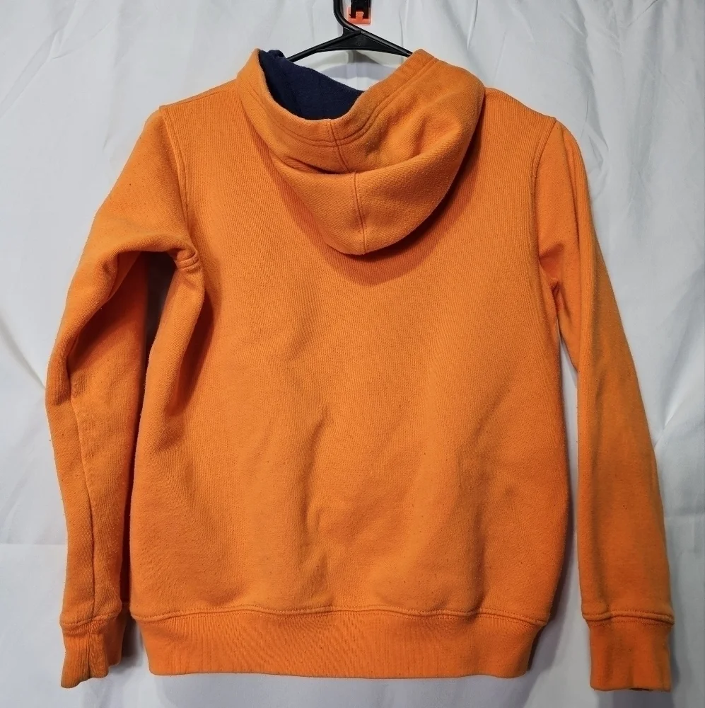 Team Apparel Denver Broncos orange youth sweater front Zipper and pockets